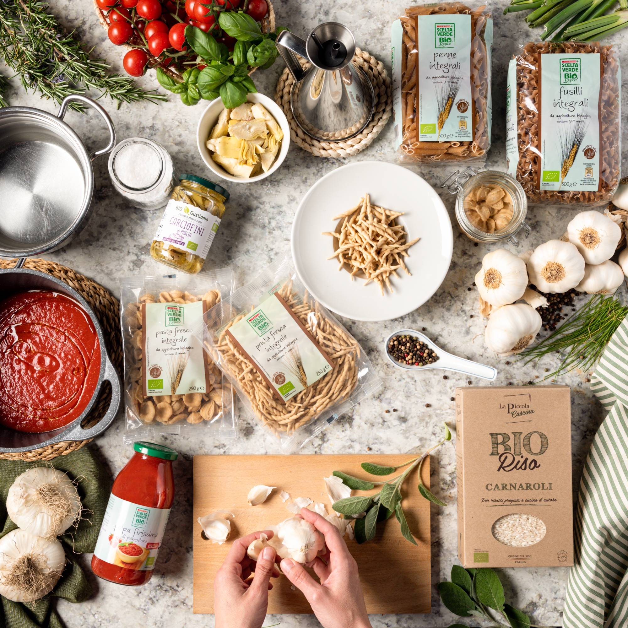 servizio fotografico a Padova di cibo con cibi biologici Despar